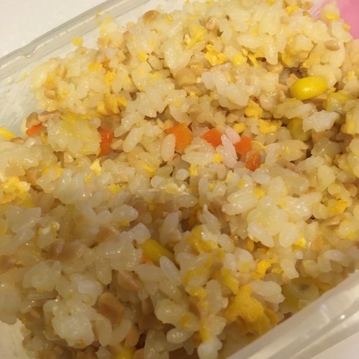 【離乳食後期〜完了期】レンジで納豆チャーハン